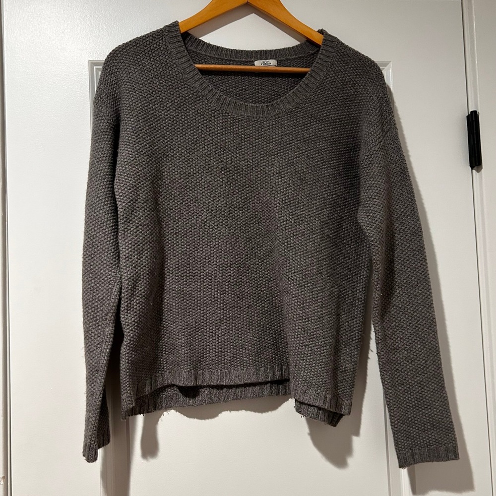 Wallace & Barnes Academia Quiet Luxury Merino Wool Sweater Gray Women's Medium